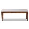 Baxton Studio Giovanni Grey Upholstered and Walnut Wood Dining Bench 171-10926 - alternate 4